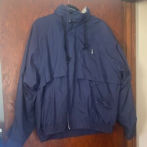 Munsingwear Navy Blue Rain Jacket - Classic Penguin Logo